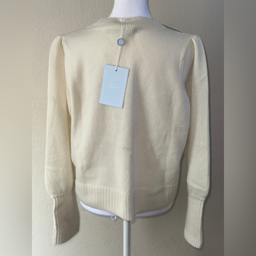 Hill House Cropped Silvia Sweater in Cream - Picture 4 of 6